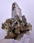 7.9cms GEM QUARTZ NATURAL CHLORITE INCLUDED PHANTOM CRYSTAL PERU  QB78