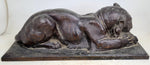 LION SCULPTURE BRONZE BY SCULPTOR ARTEMIO OCAÑA 34 cms. PERU