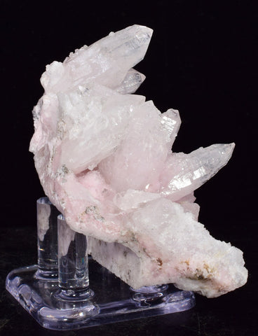 7.2cms RHODOCHROSITE ROSETTE QUARTZ PERU PINK CRYSTALS NEEDLES MINERAL RBZ462