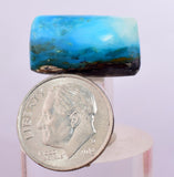 10.5cts GEM BLUE OPAL SCENIC CABOCHON PERU SEASCAPE PENDANT JEWELRY BB390