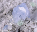 8.8ms  GREEN BLUE FLUORITE PYRITE CRYSTAL PERU HUANZALA MINE SHINY KB18