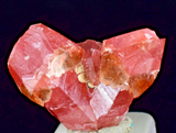1.8cms TWIN SCEPTER RHODOCHROSITE CRYSTALS PERU UCHUCHACCUA MINE RB479