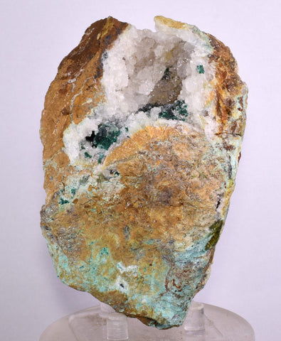 11cms DRUZY CHRYSOCOLLA ATACAMITE MALACHITE QUARTZ CRYSTALS LILY MINE PERU DB64