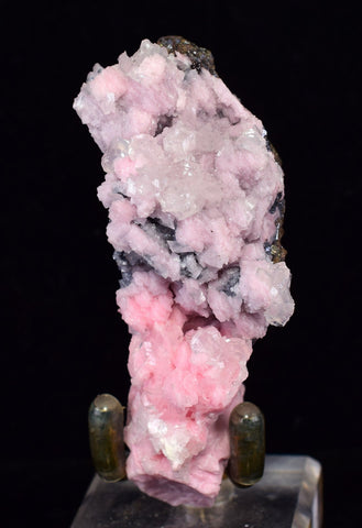 6.8cms RHODOCHROSITE CALCITE PYRITE  CRYSTALS HUANZALA PERU PINK CRYSTALS RB362