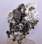 10.5cms GEM PYRITE APATITE SCHEELITE (?) SPHALERITE QUARTZ PERU CRYSTALS MB129