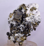 10.5cms GEM PYRITE APATITE SCHEELITE (?) SPHALERITE QUARTZ PERU CRYSTALS MB129