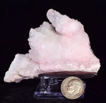 7.2cms RHODOCHROSITE ROSETTE QUARTZ PERU PINK CRYSTALS NEEDLES MINERAL RBZ462