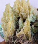 13cm STALACTITE SELENITE CALCITE DRUZY CHRYSOCOLLA MALACHITE LILY MINE PERU DB97
