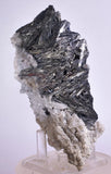 12cms STIBNITE QUARTZ CRYSTAL PERU MINERAL SPECIMEN COLLECTOR MB117