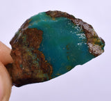 4grs GEM SILICA CHRYSOCOLLA LILY MINE PERU CHALCEDONY QUARTZ BLUE ROUGH SB154