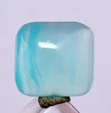 2ct GEM BLUE OPAL SCENIC CABOCHON PERU SEASCAPE PENDANT JEWELRY BB299
