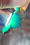 3.4grs GEM SILICA CHRYSOCOLLA LILY MINE PERU CHALCEDONY QUARTZ BLUE ROUGH SB157