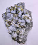 14cm BLUE DOLOMITE SELLAITE CRYSTALS CHALCOPYRITE QUARTZ CALCITE PERU GB35