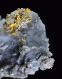 1.5cm UNIQUE NATIVE GOLD INCAS PYRITE CUBES PERU QUARTZ THUMBNAIL CRYSTAL LB114