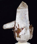 6.4cms HEMATOID QUARTZ DOUBLY TERMINATED GOETHITE MINERAL SPECIMEN PERU QB112
