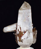 6.4cms HEMATOID QUARTZ DOUBLY TERMINATED GOETHITE MINERAL SPECIMEN PERU QB112