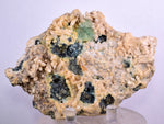 10.8cms GREEN FLUORITE PYRITE CRYSTAL PERU HUANZALA MINE SHINY NEW FIND KB33