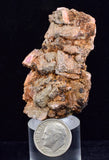 5.6cms GEM RHODOCHROSITE CUBIC CRYSTALS GOETHITE PERU MINERAL SPECIMEN RB607
