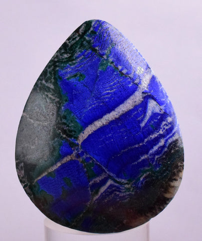 4.9cms AZURITE MALACHITE CABOCHON PERU PENDANT JEWELRY BB142