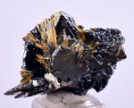 2.5cms GOLDEN RUTILE HEMATITE SPRAY NEEDLES CRYSTALS TITANIUM BAHIA BRAZIL  XB08
