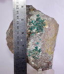 14.5cms DIOPTASE CRYSTALS PERU QUARTZ CHRYSOCOLLA MINERAL SPECIMEN KB41
