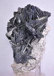 12cms STIBNITE QUARTZ CRYSTAL PERU MINERAL SPECIMEN COLLECTOR MB117