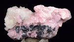 5.9cms RHODOCHROSITE QUARTZ CALCITE CRYSTALS JORDANITE (?) GALENA PERU RB505