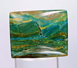 1.6Kg 31cm BLUE OPAL PERU SLAB SCENIC SEASCAPE SCULPTURE ROUGH LANDSCAPE OB152