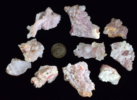 LOT 10 GEM PINK OPAL NATURAL SCULPTURE BOTRYOIDAL PERU QUARTZ TRANSLUCENT PB79