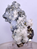 6.1cm  BLUE DOLOMITE SELLAITE CRYSTALS CHALCOPYRITE QUARTZ CALCITE PERU GB28
