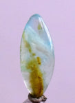 1ct GEM BLUE OPAL SCENIC CABOCHON PERU SEASCAPE PENDANT JEWELRY DENDRITES  BB150