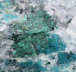 7.8cms DRUZY CHRYSOCOLLA ATACAMITE MALACHITE QUARTZ CRYSTALS LILY MINE PERU DB62