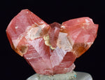 1.8cms TWIN SCEPTER RHODOCHROSITE CRYSTALS PERU UCHUCHACCUA MINE RB479
