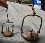 19.5cm MINI VERY SMALL LENTICULAR MINERS LAMP TUNNEL RARE LANTERN IRON CAST NB03