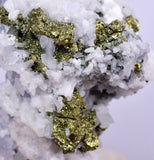 3.8cm  BLUE DOLOMITE SELLAITE CRYSTALS CHALCOPYRITE QUARTZ CALCITE PERU GB34