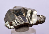 4.2cms PYRITE STRIATED PERU SHINY CRYSTALS MINERAL SPECIMEN COLLECTOR MB86