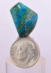 8ct GEM BLUE OPAL SCENIC CABOCHON PERU SEASCAPE PENDANT JEWELRY BB385