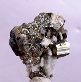 3.3cms SPHALERITE PYRITE GALENA QUARTZ CRYSTALS MINERAL SPECIMEN PERU MB27