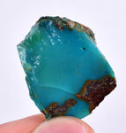 18.5cts GEM SILICA DRUZY CHRYSOCOLLA LILY MINE PERU CHALCEDONY ROUGH SB173