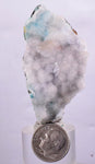 5.6cms DRUZY CHRYSOCOLLA QUARTZ LILY MINE PERU COPPER 2000 DISCOVERY DB24