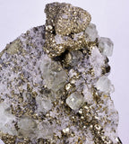 12cms PYRITE CUBIC QUARTZ FLUORITE PERU SHINY CRYSTALS MINERAL COLLECTOR MB126