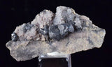 3.9cms ACANTHITE QUARTZ CRYSTALS MINERAL SPECIMEN PERU COLLECTOR HB3