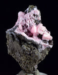 4.5cms RHODOCHROSITE ROSETTE PYRITE CRYSTALS PERU MINERAL SPECIMEN RB529