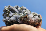 14cm BLUE DOLOMITE SELLAITE CRYSTALS CHALCOPYRITE QUARTZ CALCITE PERU GB35