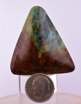 18grs BLUE GREEN SCAPOLITE PERU MARIALITE CHRYSOCOLLA QUARTZ TITANITE BB372