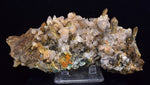 14cms CALCITE TOOTH DOG WITH QUARTZ CRYSTALS PERU SHINY MINERAL SPECIMEN GB47