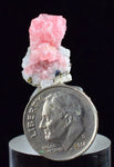 1.9cms RHODOCHROSITE FLUORITE PYRITE CRYSTAL RHOMBOHEDRAL SUPER MINIATURE RB302