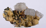 3.9cms APATITE SIDERITE QUARTZ CRYSTALS CHALCOPYRITE BORNITE PYRITE PERU AB03