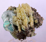 13cm STALACTITE SELENITE CALCITE DRUZY CHRYSOCOLLA MALACHITE LILY MINE PERU DB97