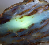 1.6Kg 31cm BLUE OPAL PERU SLAB SCENIC SEASCAPE SCULPTURE ROUGH LANDSCAPE OB152